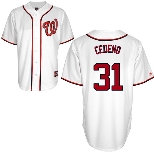Xavier Cedeno #31 mlb Jersey-Washington Nationals Women's Authentic Home White Cool Base Baseball Jersey